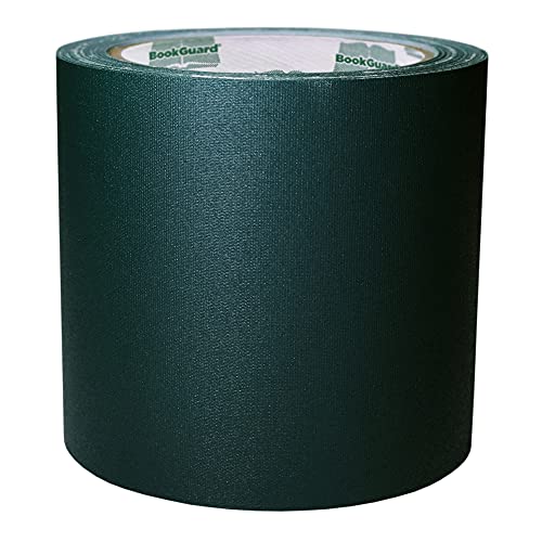 BookGuard 4 inch Premium Cloth Bookbinding Repair Tape, 15 Yard Roll, Forest Green
