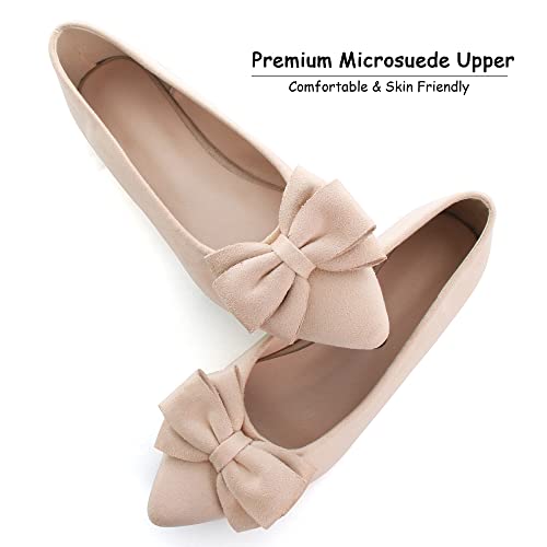 Image of Dear Time Women's Ballet Flats Dress Ballet Shoes Slip on for Office Work Comfortable Shoes