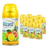 12 WIZARD AUTOMATIC SPRAY REFILLS 5 oz TROPICAL CITRUS