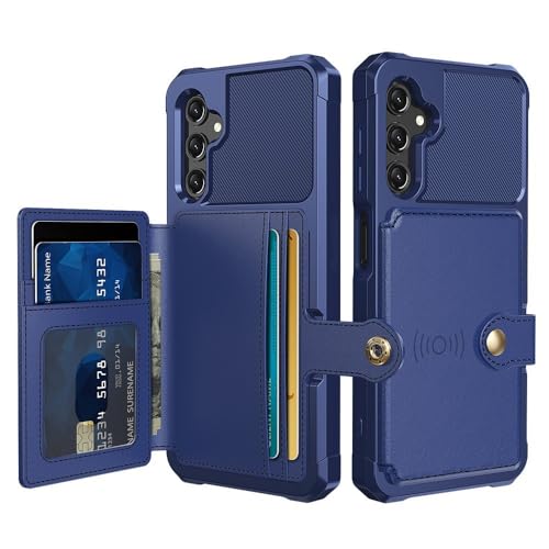 Coque Samsung Galaxy A25 portefeuille bleu nuit idéale pour vos déplacements urbains