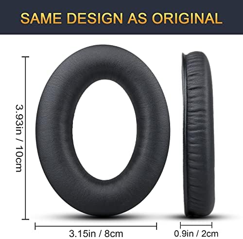 Replacement Ear Pads Cushion for Bose Aviation A20/A10 Headset, Durable Leather with Slow Rebound Memory Foam-(Black)