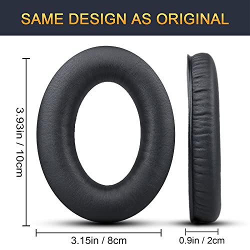 Replacement Ear Pads Cushion for Bose Aviation A20/A10 Headset, Durable Leather with Slow Rebound Memory Foam-(Black)