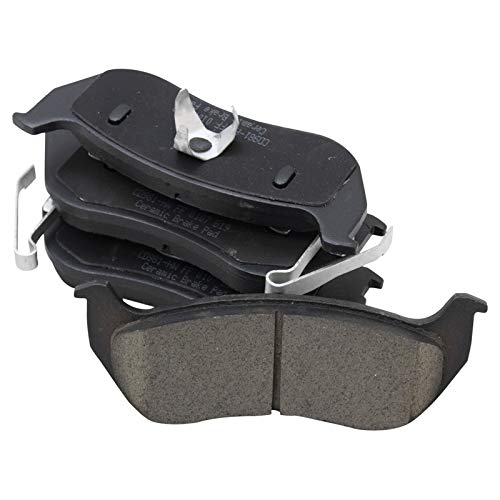 Image of TRQ Rear Brake Pad and Rotor Set Ceramic Rotors Calipers Compatible with 2006-2010 Ford Explorer Mercury Mountaineer 2007-2010 Explorer Sport Trac