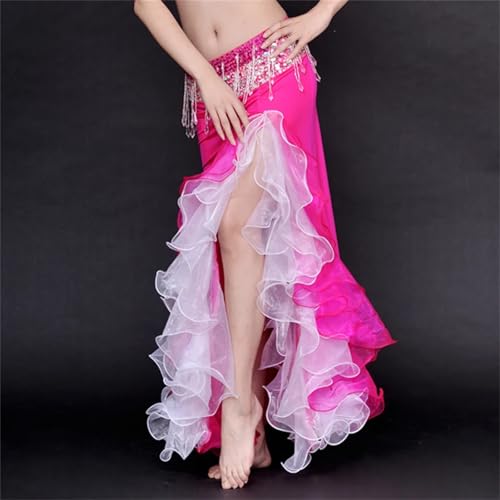 Women Dancewear Belly Dance Clothes Long Maxi Skirt Side Split Skirt Belly Dance Skirts3
