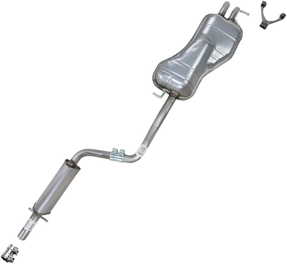 Northeastern Exhaust | Stainless Steel Resonator Pipe and Muffler Exhaust System Kit Compatible for 2000-2006 Volkswagen Golf 1.8L | Free Sleeves and Hanger Included