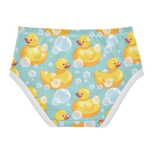 Wusikd Rubber Ducks Girls' Underwear Cotton Bubbles Girls Briefs Soft Toddler Underwear 2T2