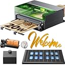 xTool S1 20W Enclosed Diode Laser Cutter and Engraver with Rotary and Auto Conveyor Feeder Deluxe Kit, Engraving on Tumbler, Cut 10mm Wood in one pass, Cutting and Engraving on Metal, Acrylic, Leather