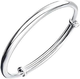 1 X Fashion Women Jewelry Solid 925 Sterling Silver Bangle Bracelet Gift