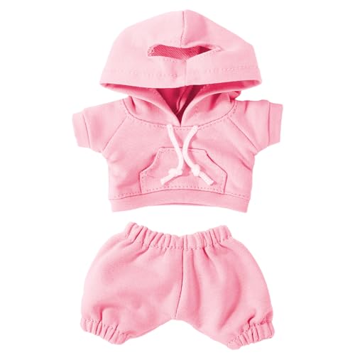 Image of 6.7 Inch Doll Clothes Set, Fun Fashion Doll Hoodies & Pants Cute Practical Costume Accessories for Figure Dressing (Pink)