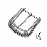 XIYYOUC 1.6'(38mm-42mm) Belt Buckle Western Men's Single Pin Replacement Buckle Business Antique Silver