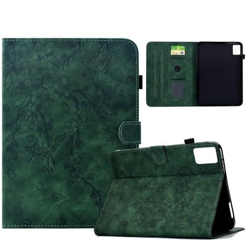 Étui en cuir vert pour Lenovo IdeaTab Pro TB373FU 12,8" finition premium