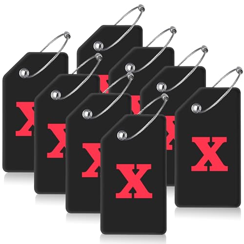 Gostwo 8 Pack Initial Luggage Tags for Suitcases Airplane Travel Essentials
