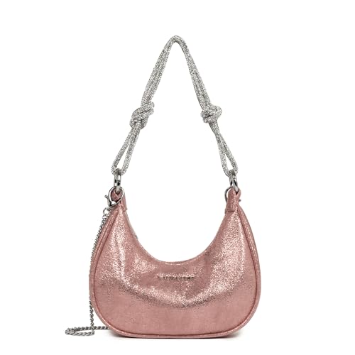 Sac demi lune Lancaster petit sac à main femme Shiny Event tendance