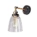 Produktbild Industrielle Weinlese-Wand-Licht-dekorative Lampen, Öl geriebene Bronze-Finish Glasfarbton-Ein/Aus Drehschalter auf Baldachin für Korridor, Flur, Cafe, Treppen