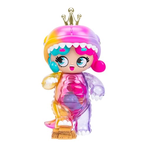 Deluxe Kween of Rawr 11 Mega Size Figure with Deluxe Finishes and Cool Dinosaur Shaker Fillings 250% Larger Than Regular Sized Kweenie Figs Includes Display Case & Collector Card