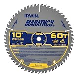 IRWIN Tools MARATHON Carbide Table/Miter Circular Blade, 10-Inch, 60T (14074)