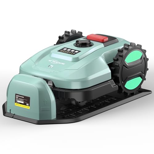 Robotic Lawn Mower with App Control – Adjustable Cutting Height, Auto-Charging, Obstacle Detection & Smart Scheduling – Ideal for Lawns up to 1/8 Acre