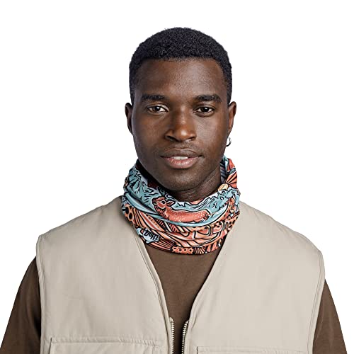 Image of BUFF CoolNet UV Neck Gaiter, UPF 50 Sun Protection, Breathable, Versatile, Quick Dry Face Mask, Fishing Designs, Adult Size