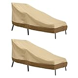 Classic Accessories Veranda Patio Chaise Lounge Cover, Medium (2-Pack)
