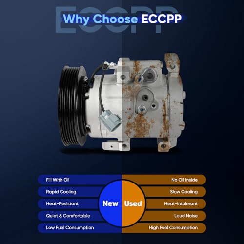 Image of ECCPP AC Compressor Fit for Mazda 3 3 Sport 2.3L 2.5L 2010-2013 | Fit for Mazda 5 2.5L 2012-2017 Fast Cooling AC Compressor with Clutch