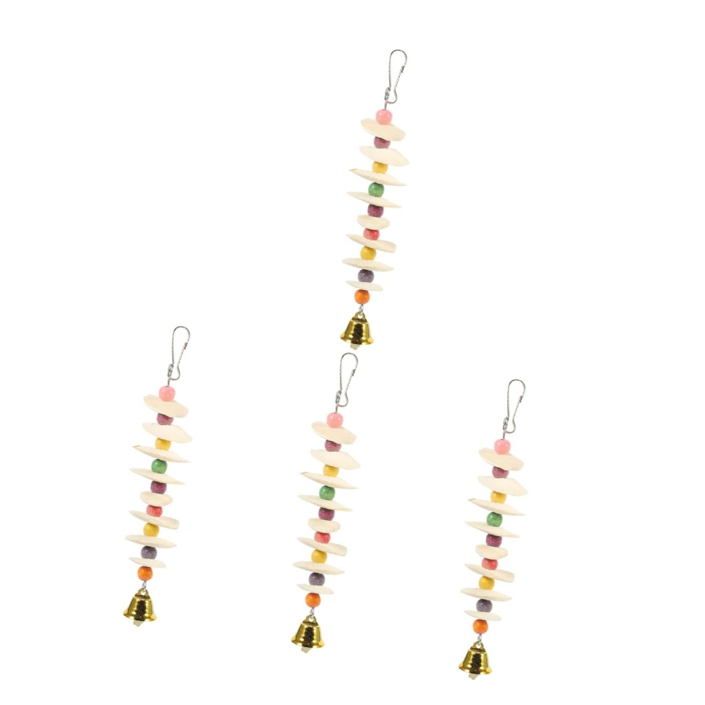 4pezzi Giocattolo Per Pappagalli Cuttlebone Integratore Di Calcio Sicuro Gioco Multifunzionale Per Uccelli Design Campana Resistente e Durevole Per Pappagalli Di Ogni Tipo