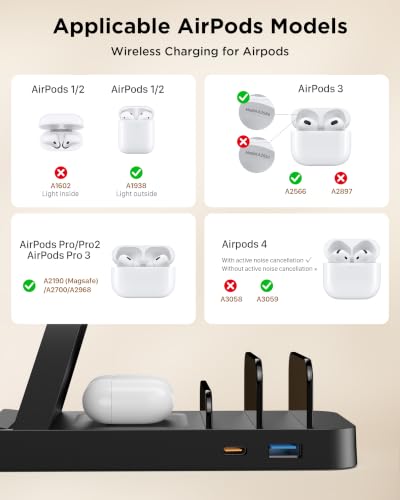 GAUOLN 5-in-1 Wireless Charging Station (36W) – iPhone + Watch + AirPods Dock — view 4