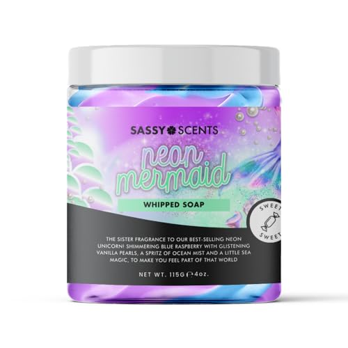 Sassy Scents Neon Mermaid Whipped Soap | Cleansing + Nourishing | Gentle For All Skin Types | 115g