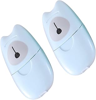 Zerodeko 2 Pçs Banho De Espuma Viagem Ao Ar Livre - Sabonete De Confete Perfumado Descartável Adorável Mão Azul Para Mini Flocos Lavagem De Papel Portátil Acampamento Cada Fatia De