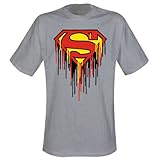 Superman Herren T-Shirt Medium (Herstellergröße: Medium) Grau - Grey Marl