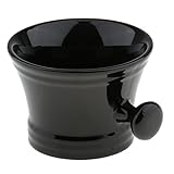 Retro elegantes Design. Gazechimp Rasierseifenschale Keramik Rasierschale, Rasierschüssel (Schwarz)