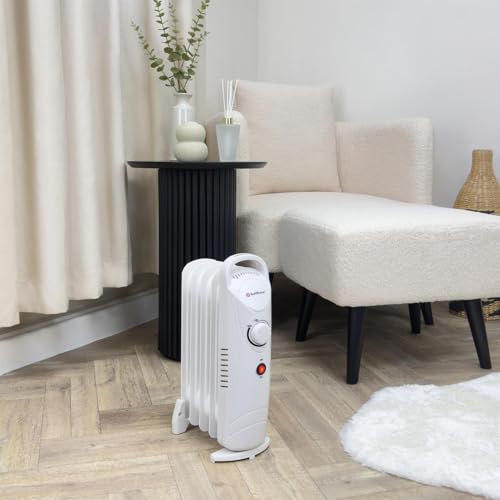 Rediffusion Oil Filled Radiator, 650W, 5 Fin, Adjustable Thermostat, Compact & Portable, Overheat Protection, Rapid Heat Convection Technology, White - REDB125A - Image 6