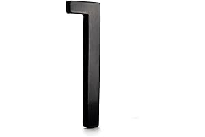 Montague Metal Products MHN-08-F-BK1-1 Floating House Number - 8 Inch Height, Black