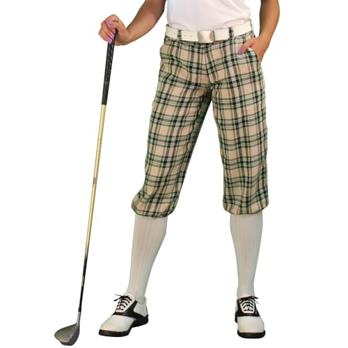 Golf Knickers Plaid Womens 'Par 5' - Khaki Stewart - 2