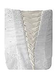 tutu.vivi Wedding Dress Zipper Replacement Adjustable Fit Corset Back Kit Lace Up Satin Ivory 16''