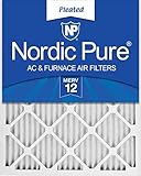 Nordic Pure 18x20x1 MERV 12 Pleated AC Furnace Air Filters 3 Pack