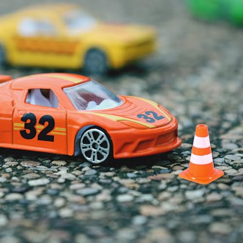 image for Ptwola Mini Traffic Signs 50pcs Miniature Traffic Cones Barricades Sig