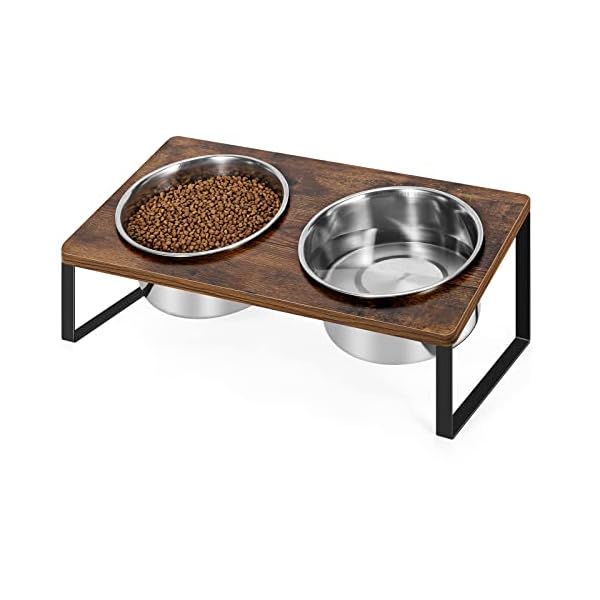 Elevated Dog Bowls, Raised Dog Bowl Stand Feeder for Large Medium Small Size Dogs, Pet Food and Water Bowl with 2 Stainless Steel Bowls Elevated Dog Bowls, Raised Dog Bowl Stand Feeder for Large Medium Small Size Dogs, Pet Food and Water Bowl with 2 Stainless Steel Bowls