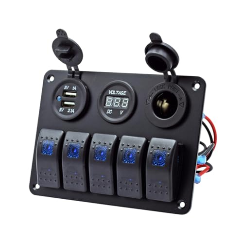 Panel de control USB con voltimetro digital y diseño duradero para barcos 3