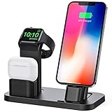 BEACOO Stand for iwatch 5/6, Charging Stand Dock Station for AirPods pro Stand Charging Docks Holder, Support for iwatch 5/4/3/2/1 NightStand Mode and for iPhone Series 13/12/11/X/7/7plus/SE/5s