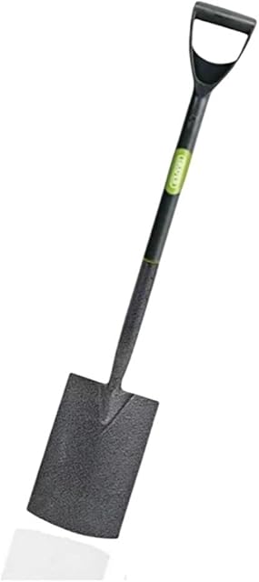 PaMeer Heavy Duty Spades For Gardening Border Spade & Shovels, Lightweight Carbon Steel Digging Spade With Ergonomic D Handle Perfect For Planting & Digging- Grey Edging Spade_7.5 x 18 x 102cm