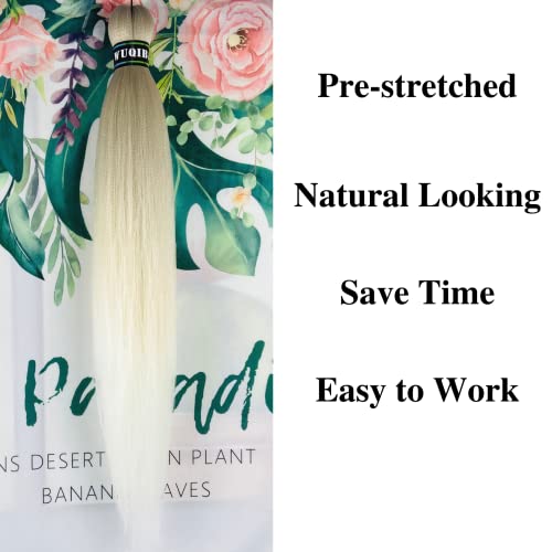 Ombre Ash Blonde Braiding Hair Pre Stretched Kanekalon Braiding Hair Extensions Feed In Braids #TOP1