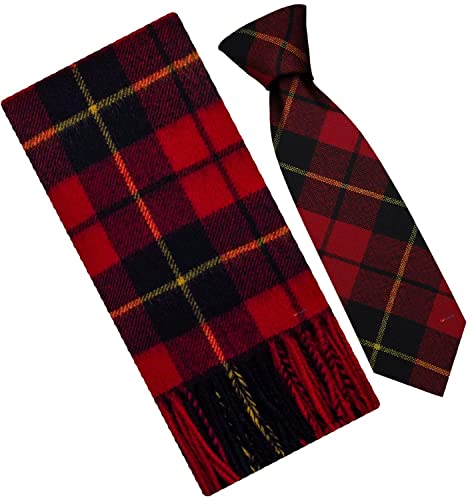 Ensemble écharpe tartan cravate laine d'agneau Wallace I LUV LTD hiver