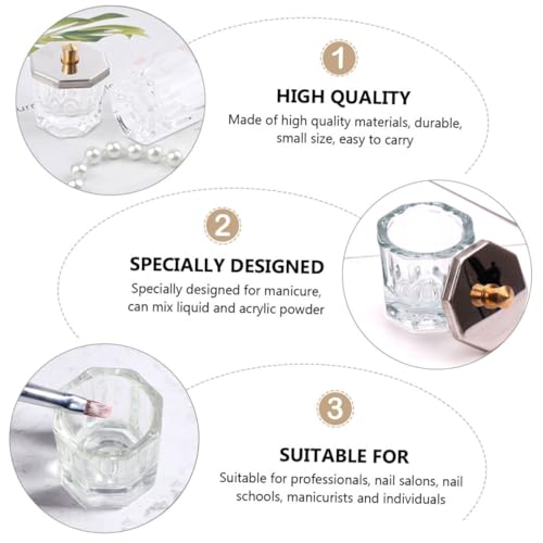 Wooneky bol de cristal para uñas 3 piezas miniatura 4