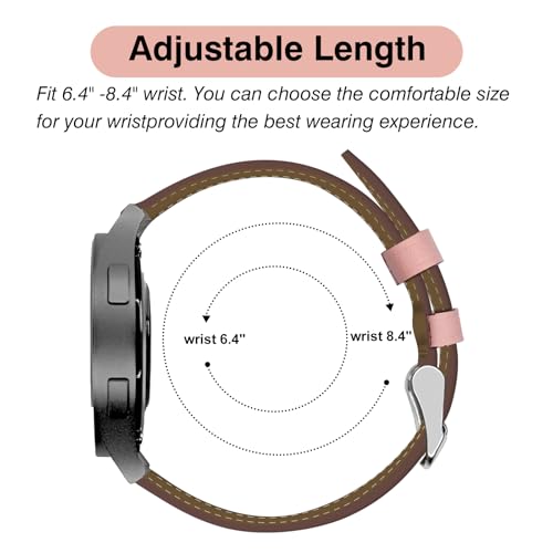 22mm Premium Italy Leather Watch Bands Compatible with Samsung Watch 3 45mm, Galaxy 46mm, Gear S3 Frontier, Quick Release Wear-resistant Leather Watch Straps Replacement Band for Women Men(Pack of 2)