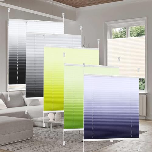 Estor Enrollable translúcido 105 x 110 cm Blackout, Fácil de Instalar, Pesiana Enrollable Estor de Estores Noche y Dia Elegantes para Ventanas y Puertas, Morado