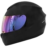 Zorax ZOR-819 Black M (57-58cm) Full Face Motorbike Motorcycle Helmet Road Legal ECE 2206 + Iridium Visor