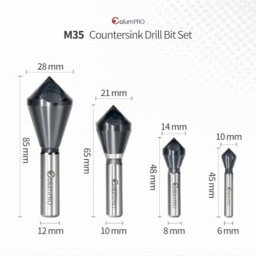 ColumPRO Cobalt Countersink Chamfer Tool Set