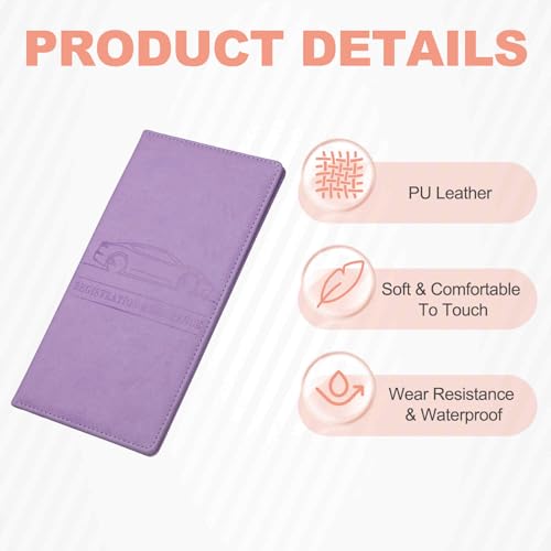 Organizador de tarjeta para carro morado miniatura 3
