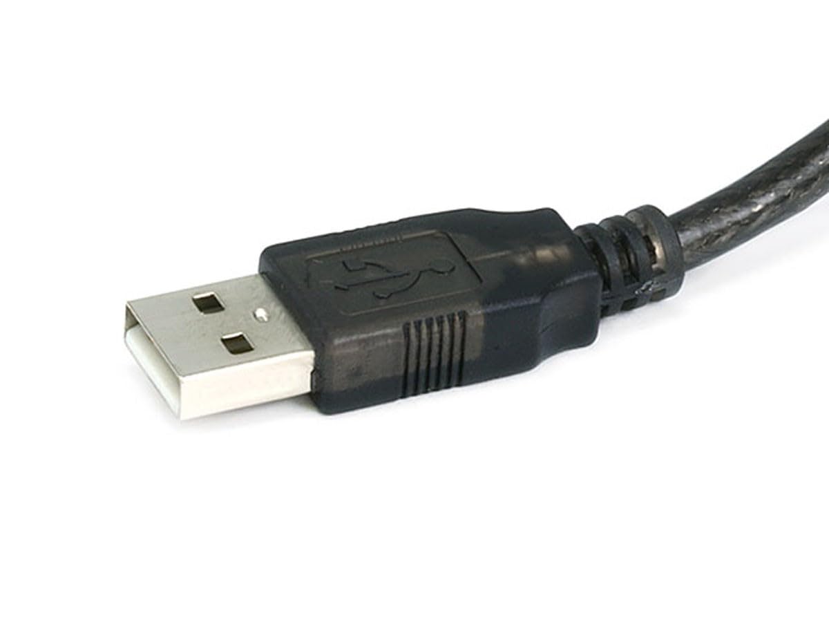 Cable de extensión USB 2.0, USB tipo A a USB tipo B, macho a macho, activo, 28/24AWG, 49 pies, negro 2
