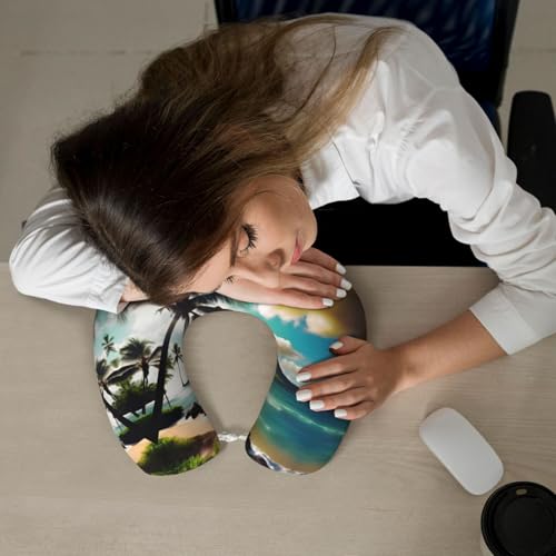 Almohada cervical de viaje con funda de poliéster miniatura 7